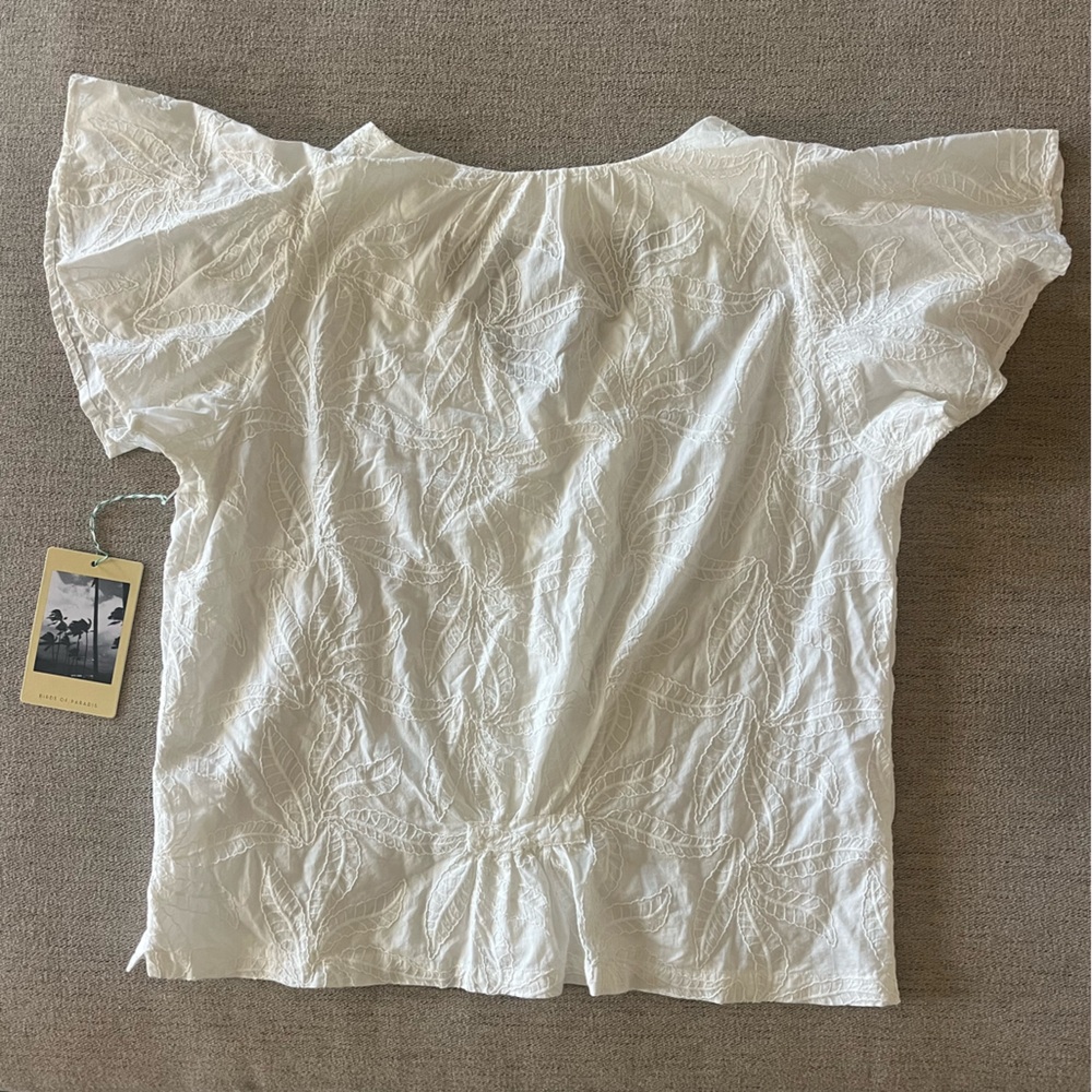 NWT Trovata Angela Flutter Sleeve Blouse - Picture 2 of 4